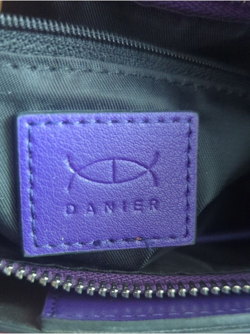 Danier Purple Leather Top-Handle Crossbody Bag - Picture 7 of 16